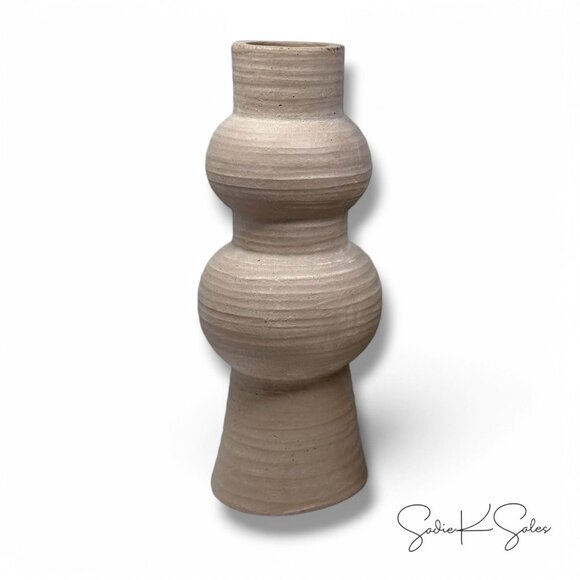 Threshold Large Ceramic Modern Malin Vase Earthenware Finish 15" Target 2022 NWT - Picture 6 of 8